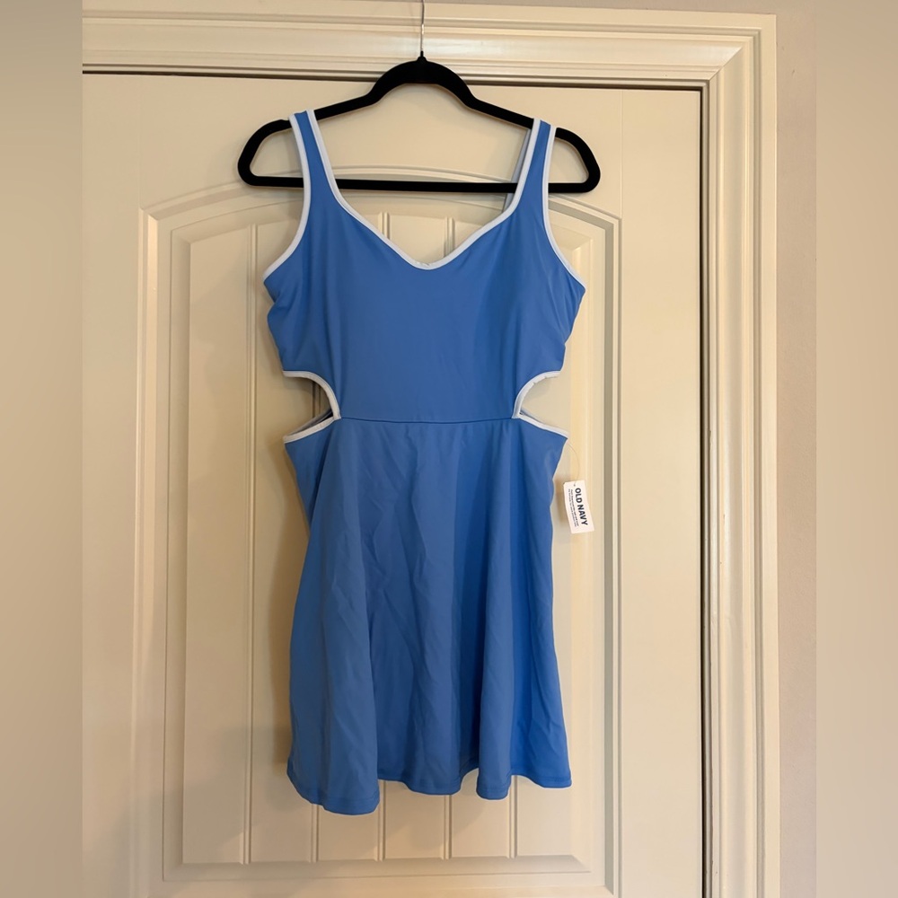 Blue tennis dress with cutouts